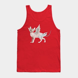 Valentines Day Sphynx Cat Cupid Tank Top